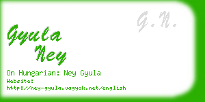 gyula ney business card